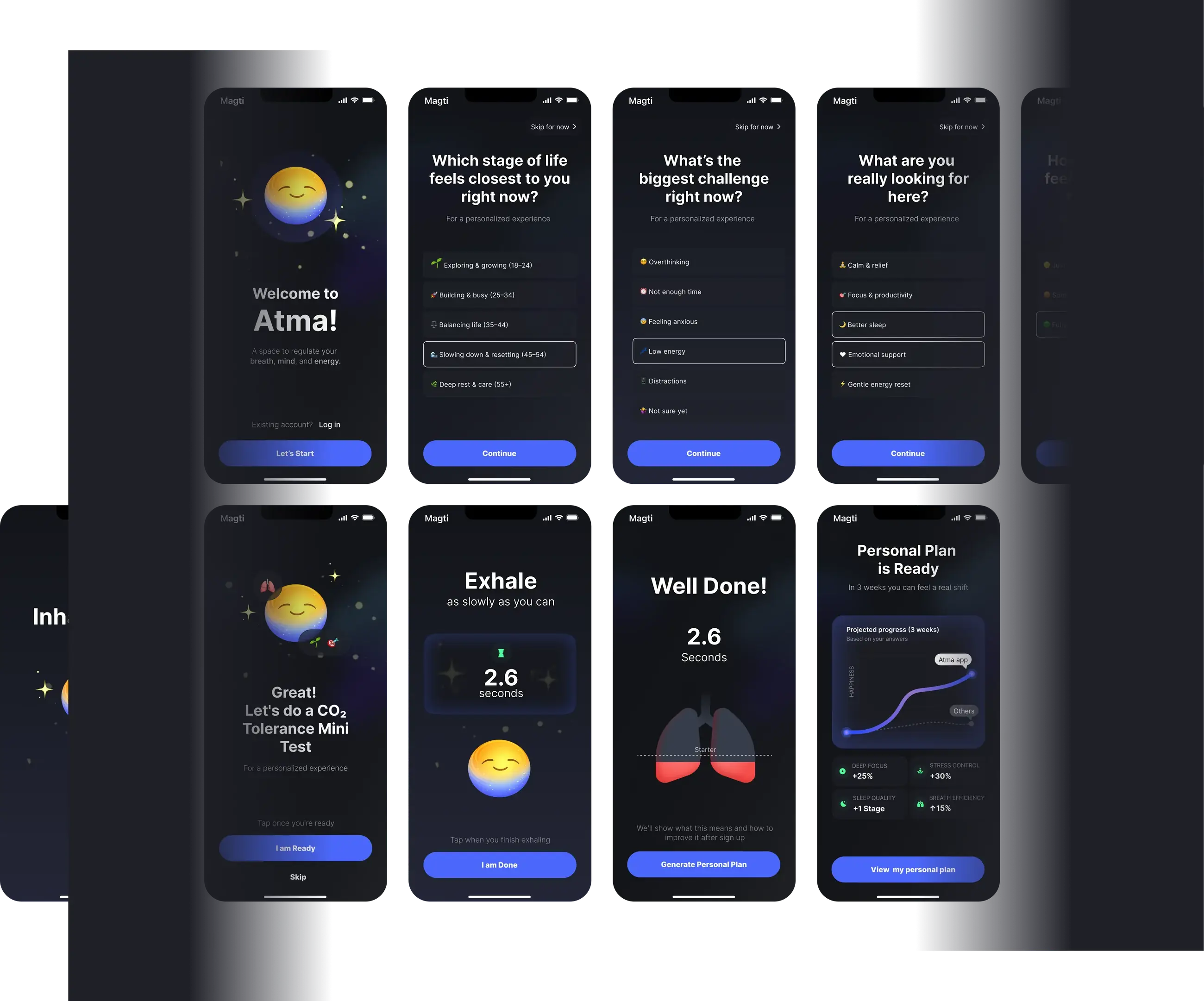 Onboarding screens