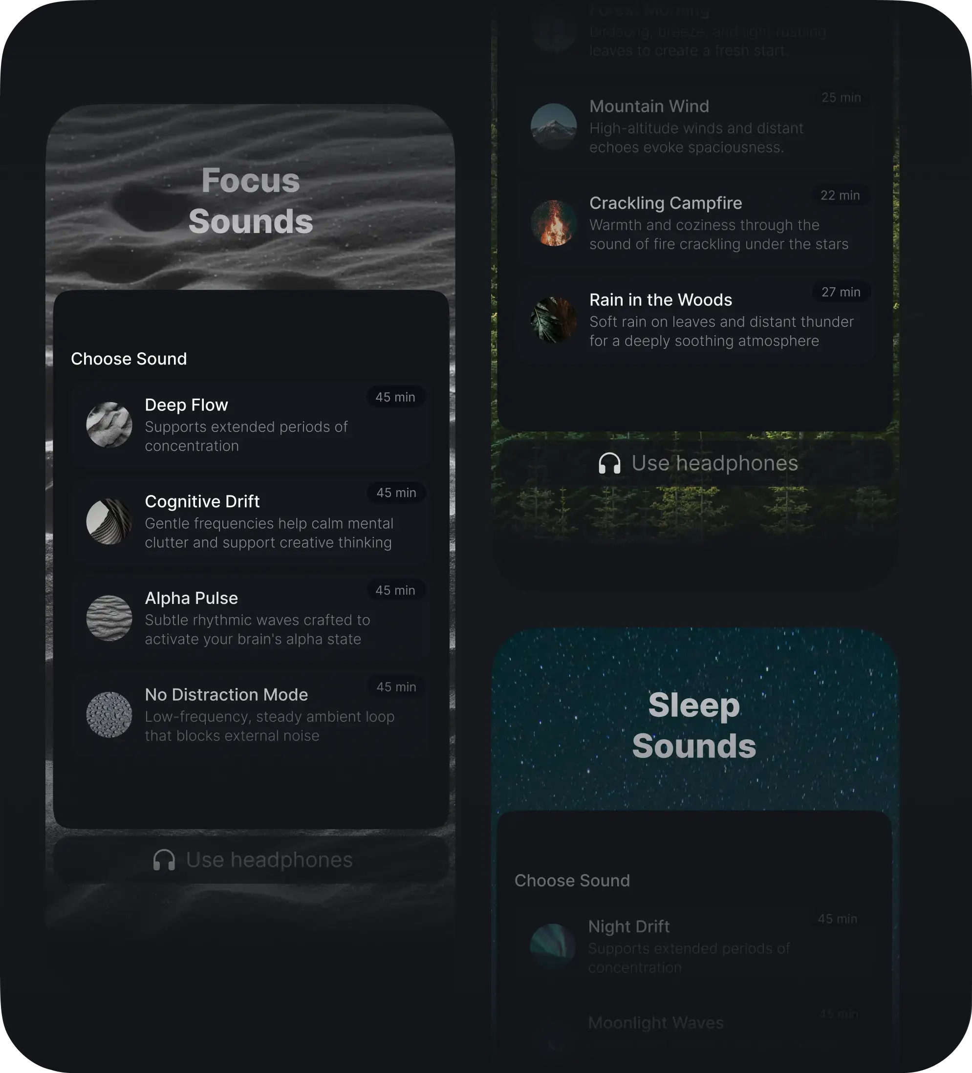 Sound Spaces mockup